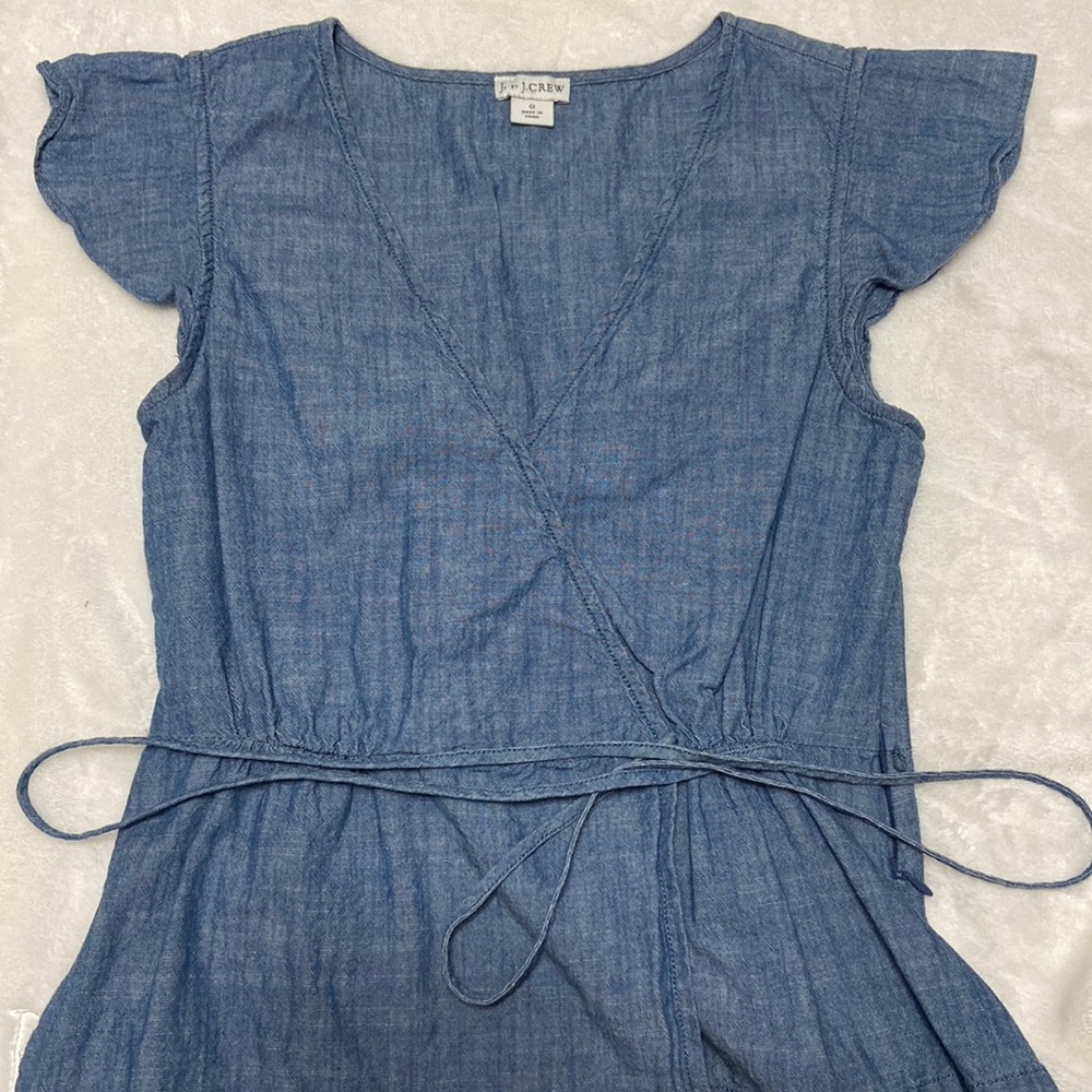 J Crew chambray peplum top
